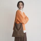 ヌメレザーライク ラインテープフラットショルダートートバッグ | coen【women】 | 詳細画像2 
