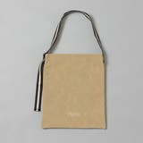 BEIGE | ヌメレザーライク ラインテープフラットショルダートートバッグ | coen【women】