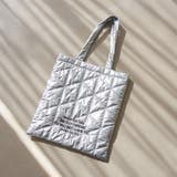 ロゴ刺繍 幾何柄 キルトトートバッグ | coen【women】 | 詳細画像1 