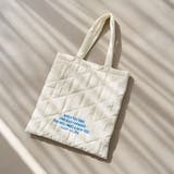 OFF WHITE | ロゴ刺繍 幾何柄 キルトトートバッグ | coen【women】
