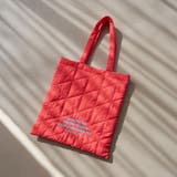 ORANGE | ロゴ刺繍 幾何柄 キルトトートバッグ | coen【women】