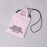 LT.PINK | 【新色追加】ロゴ刺繍 幾何柄 キルト2wayショルダーバッグ | coen【women】