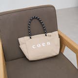 BEIGE | coen ロゴ ポリキャンバストートバッグ | coen【women】