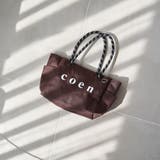 DK.BROWN | coen ロゴ ポリキャンバストートバッグ | coen【women】