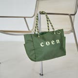 OLIVE | coen ロゴ ポリキャンバストートバッグ | coen【women】