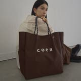 【新色登場】 coenロゴ ポリキャンバストート（Lサイズ） | coen【women】 | 詳細画像1 