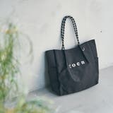 BLACK | 【新色登場】 coenロゴ ポリキャンバストート（Lサイズ） | coen【women】