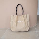 BEIGE | 【新色登場】 coenロゴ ポリキャンバストート（Lサイズ） | coen【women】