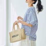 NATURAL | レタード刺繍ペーパートートバッグ | coen【women】