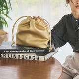 GOLD | レザーライク巾着ショルダーバッグ | coen【women】
