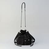BLACK | サテンドローストリング2WAYバッグ | coen【women】