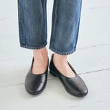 BLACK | スリップオンフラットパンプス | coen【women】