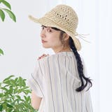 つば広 リボンつき雑材ハット | coen【women】 | 詳細画像1