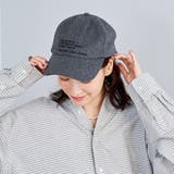 DK.GRAY | ロゴ刺繍ウールライクキャップ | coen【women】