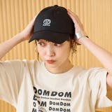 BLACK | 【DOMDOM(ドムドム)×coen】ロゴ刺繍ツイル6パネルキャップ | coen【women】