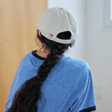 【I LOVE LA(アイラブエルエー)】ロゴ刺繍 ツイル6パネルキャップ | coen【women】 | 詳細画像3