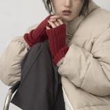 RED | 配色ラインリブアームウォーマー | coen【women】
