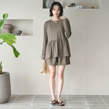 【2点セット WEB限定】ペプラムラッシュガード+ショートパンツ スイムウエア(… | coen【women】 | 詳細画像17