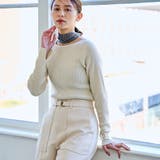 OFF WHITE | 【RONEL】ロングスリーブリブニット | coen【women】