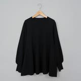 BLACK | 【RONEL】Aラインペプラムニットトップス | coen【women】