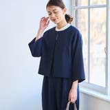 【RONEL】ダブルクロスノーカラーショートジャケット(セットアップ対応可能) | coen【women】 | 詳細画像12