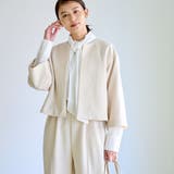 【RONEL】ダブルクロスノーカラーショートジャケット(セットアップ対応可能) | coen【women】 | 詳細画像19