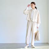 【RONEL】ダブルクロスノーカラーショートジャケット(セットアップ対応可能) | coen【women】 | 詳細画像23