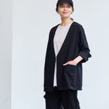 §【RONEL】ジョーゼットノーカラージャケット(セットアップ対応可能) | coen【women】 | 詳細画像2