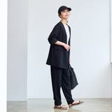 §【RONEL】ジョーゼットノーカラージャケット(セットアップ対応可能) | coen【women】 | 詳細画像7