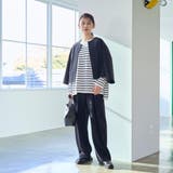 【RONEL】パネルボーダーワイドニットプルオーバー | coen【women】 | 詳細画像6
