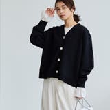 BLACK | 【RONEL】 Vネックカーディガン | coen【women】