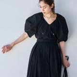 BLACK | 【RONEL】タックショルダーブラウス | coen【women】