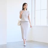 【RONEL】タックプリーツフレンチスリーブニット(セットアップ対応可能) | coen【women】 | 詳細画像5