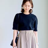 BLACK | 【RONEL】ふくれジャガードカットソー | coen【women】