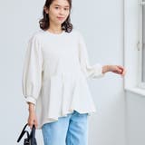 OFF WHITE | §【RONEL】ジョーゼットペプラムブラウス(セットアップ対応可能) | coen【women】
