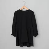 BLACK | §【RONEL】ジョーゼットペプラムブラウス(セットアップ対応可能) | coen【women】