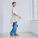 【RONEL】クリアポンチ異素材ドッキングペプラムカットソー | coen【women】 | 詳細画像10