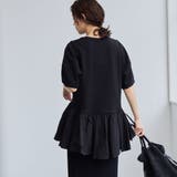 【RONEL】クリアポンチ異素材ドッキングペプラムカットソー | coen【women】 | 詳細画像13