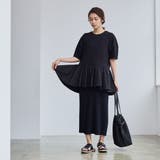 【RONEL】クリアポンチ異素材ドッキングペプラムカットソー | coen【women】 | 詳細画像15