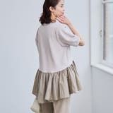 【RONEL】クリアポンチ異素材ドッキングペプラムカットソー | coen【women】 | 詳細画像25