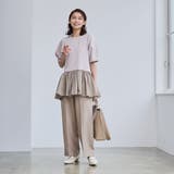 【RONEL】クリアポンチ異素材ドッキングペプラムカットソー | coen【women】 | 詳細画像26