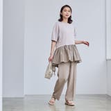 【RONEL】クリアポンチ異素材ドッキングペプラムカットソー | coen【women】 | 詳細画像30