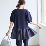 【RONEL】クリアポンチ異素材ドッキングペプラムカットソー | coen【women】 | 詳細画像34