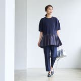 【RONEL】クリアポンチ異素材ドッキングペプラムカットソー | coen【women】 | 詳細画像35