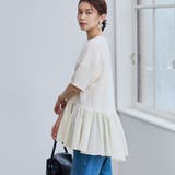 【RONEL】クリアポンチ異素材ドッキングペプラムカットソー | coen【women】 | 詳細画像5