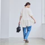 【RONEL】クリアポンチ異素材ドッキングペプラムカットソー | coen【women】 | 詳細画像9