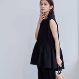 【RONEL】クリアポンチ異素材ドッキングペプラムノースリーブ | coen【women】 | 詳細画像2