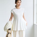 【RONEL】クリアスムースペプラムフレンチスリーブカットソー | coen【women】 | 詳細画像3