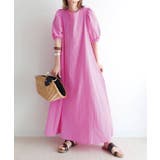 ピンク | CORNERS by yui ボリュームスリーブバックリボンワンピース | CORNERS