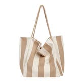 ベージュ | ストライプトートバッグ | CORNERS 
